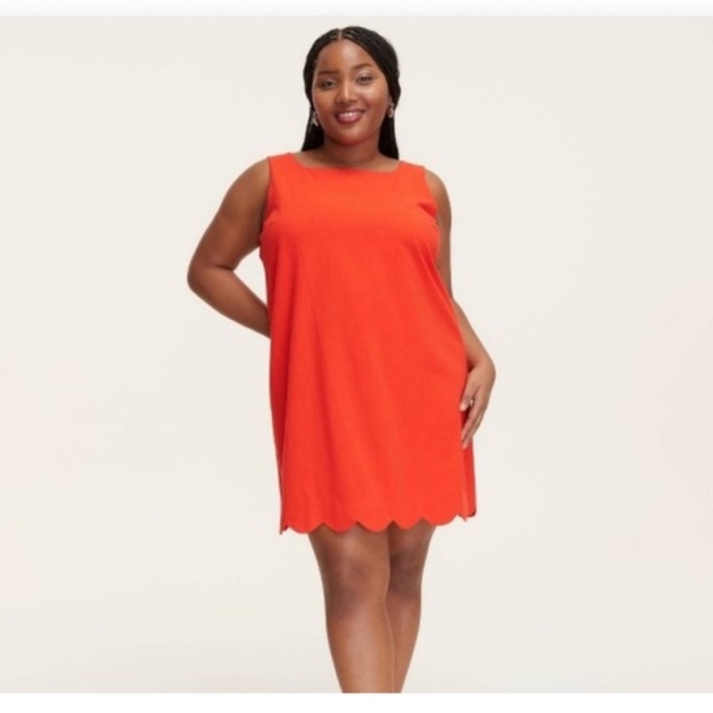 K ate spade new york Women's Scalloped Mini Shift Dress - kate spade XL Red NWT